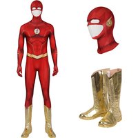 New Movie Halloween Superhero Barry Allen Season 8 Cosplay Costume 3D Printing Jumpsuit Fancy Hero Zentai Adult Battle Outfit