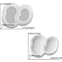 DIY irregular set of two or three candle cup resin molds, aromatherapy candle cup plaster silicone molds