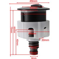 Toilet Push Button Dual Flush Water Saving Chrome For Cistern Tank Toilet Remote Control Button Seat And Toilet General Button