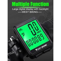 AliExpress West Biking WEST BIKING Bike Wireless Computer MTB Road Bike Odometer Waterproof With Backlight Cycling Speedometer LED Rate Stopwatch