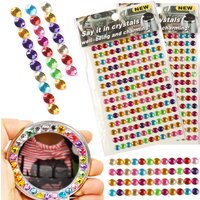 Colorful Crystal Sticker 1/2/3/5/10Sheet Diamond Graffiti Stickers Mini Crystal Diamond Cute Creative Stationery DIY Sticker ZYF