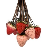 3D resin strawberry bag charm Christmas new cute keychain pendant for phone lanyard bag accessories jewelry bag accessories