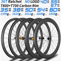 AliExpress NONE 35 38 40 50/54/60mm 700C Road Gravel Wheelset Ruedas 700C Carretera 36T Ratchet Disc Brake 100x12 142x12 Unbranded Carbon Wheels