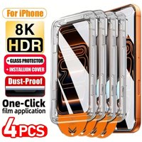 1-4PCS Oleophobic Coating Easy Install Screen Protector For iPhone 17 Pro Max 17promax iPhone17promax Protective Tempered Glass