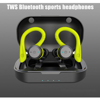 Swimming Waterproof Bluetooth Earphone Dual Wear Style Sport Wireless Headset TWS IPX7 Earbuds Stereo Long Play Time With Mic