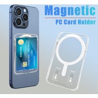 Transparent Card Holder For Magsafe For iPhone 17 16 13 15 14 12 Pro Max Air Plus Hard PC Scratch Resistant Phone Bag Case