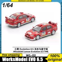 Worksmodel 1:64 Lancer Evolution 6.5 Tommi Makinen Edition Diecast Car Model Street And Rally Versions Toys Boy Gifts Ornament