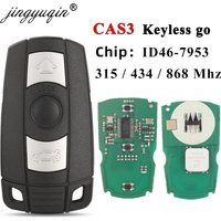 jingyuqin 315/868MHz Keyless-Go Remote Smart Key for BMW 3/5 Series CAS3 X5 X6 Z4 E70 Car ID46 Pcf7953 Comfort Access Hands Free