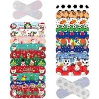 50pcs/set Cartoon Band Aid Christmas Football Prints Plasters for Wound Dressing Patch Tape Strips Kawaii Adhesive Bandages