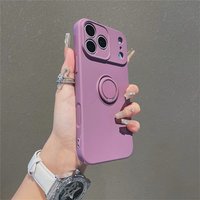 For iPhone 17 Air 16 15 14 13 Plus Pro Max With Ring Holder Stand Shockproof Case colorful luxury Silicone Soft Back Cover