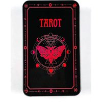 Tarot Cards High-Quality Tin Metal Box Tarot Deck Gilded Edge Guidebook With Paper Guidebook,Halloween and Christmas Card Games