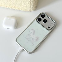 Ins Korean Cartoon Horse Cute Phone Case for iPhone 17 16e 16 15 14 13 12 11 Air Pro Max X XR XSMAX 8 7 Plus Luxury Clear Soft
