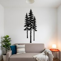 Tall Pine Tree Aluminum Wall Art Rustproof Weatherproof Indoor Outdoor Vertical Rustic Cabin Home Wall Decor Above Couch Ornamen
