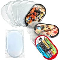 10pcs/Pack Clear Protector Sleeve Fit For Pokemon Mezastar Arcade Game Special Disk Chuck Collect Trade Storage Cover Sleeve Toy