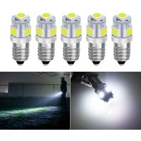 5PCS LED Flashlight Bulb Set car Interior Light 3V 6V 9V 12V 24V Compatible with Metal Threaded Base Bike Replacement Light