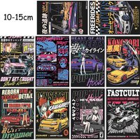 AliExpress 10PCS Japanese manga car card Postcard Diary Birthday Cartoon Card Poster Skateboard Desk Wall Decoration Bicycle Stickers 