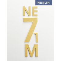 Nurlin Brass Luxury Address Numbers Uppercase Lowercase Letters Modern Design Premium Craftsmanship Customizable Matte Gold New
