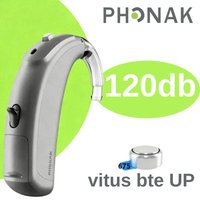 120dB Phonak Vitus BTE-UP Hearing Aid | Computer-Programmable High-Power for Severe Hearing Loss, Comfort Fit for Seniors