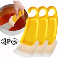1/3 Silicone Tableware Cleaning Scraper Cleaning Spatula Cake Baking Scraper Pastry Small Tool Kitchen Cleaning Scraper