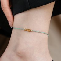 925 Sterling Silver Koi Fish Anklet Rope for Women Girl Cute Fashion Summer Jewelry Dropshipping Wholesale