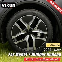 19 Zoll 4-teilige Radkappen für Tesla Model Y Juniper 2025 2026 Performance Crossflow Radkappen-Ersatz Vollrandabdeckung Zubehör