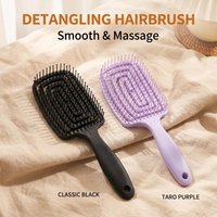 Large Curved Comb, Scalp Massage Comb - Hollow Design, Suitable for Women with Long Hair - Increased Air Cushion and Hollow Design, Ergonomic Handle, Travel-Friendly Hairbrush
