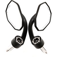 Rétroviseur universel noir pour moto, accessoires de moto CNC, rétroviseur HD à grande vue pour la marche arrière