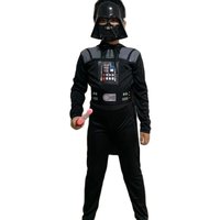 Boys' Black Warrior Costume Storm Trooper Darth Vader Anakin Skywalker Girl Wars Rey Cosplay party costume clothing cape mask
