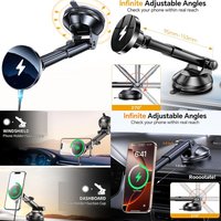 Chargers Adapters Trending Fast Charging Magnetic Wireless Car Charger Windshield Car Phone Holder New Electronic Accessories