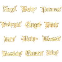 10pcs/lot Stainless Steel Queen Sexy Letter DIY Charm Pendant Wholesale Baby Angel Jewelry Findings Necklace Making Top Quality