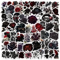 60pcs Dark Aesthetic Black Rose Sticker Dark RoseinsCreative and Stylish Dark Graffiti Stickers for Journals