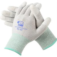 MECHANIC AS02 Elastizität, rutschfeste Kohlefaser-Handschuhe für die Reparatur elektronischer Teile, antistatische Schutzhandschuhe in L/M-Größe
