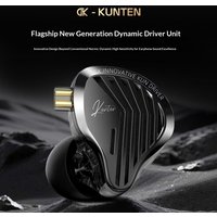 Gk Kunten Hifi Wired Earphones Heavy Bass 3.5mm Type-C Dual Silver Cable In-Ear Earbuds With Mic For Gaming Music Pk Kz In Stock