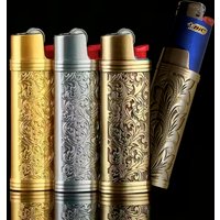 Vintage Metal Lighter Case Cover Holder For BIC J5 Mini Size Lighters /BIC J6 Full Size lighter/Bic J3 Medium Size Lighter