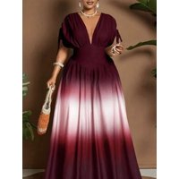 Elegant Women Dress Spring Summer Fashion Short Sleeve Cinched Waist Long Maxi Dresses Bodycon Streetwear Soft Vestidos 2026
