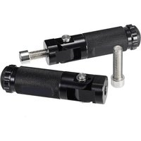 2Pcs M8 Motorcycle Footpegs Universal Motor Bike Footrests Foot Rests Pegs Rear Pedals Set Aluminum Alloy Accessories
