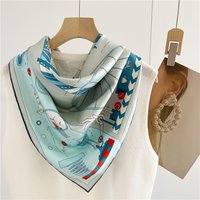 Brand Designer Scarf Rolled Hem 90 Bandanas Real Mulberry 100 Silk Scarfs Women Square Foulard Femme Head Hair Bag 90CM Scarves