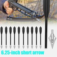 TopArchery 6.25" Archery Crossbow Arrows Aluminum Alloy Arrow Shaft Replaceable 77 grain Practice Arrow Tip Shooting Accessories