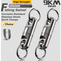 Heavy Duty Fishing Swivels Ball Bearing Swivel with Solid Welded Rings Stainless Steel Swivels Connector Tackle for Saltwater