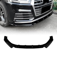 For AUDI SQ5 Q5 FY-Sline 2018-2020 Front Bumper Spoiler Lip Carbon Fiber Look/Gloss Black Car Lower Splitter Blade Protector Kit