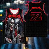 2026 New Metallica World Tour Fan Basketball Suit Summer Sports Tank Top Breathable Quick Drying Tank Top Family Match
