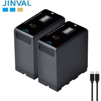 JINVAL NP-F970 Battery 10500mAh PD45W USB-C F750 F550 F570 Battery For Sony HXR-MC2500C HXR-MC1500C PXW-Z90 DCR-VX2100 FDR-AX1