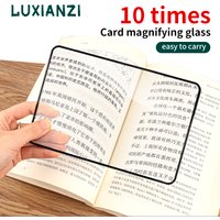 LUXIANZI PVC 10X Magnifier Fresnel LENS Transparent Card Magnifying For Elderly Reading Portable Ultra-Thin Magnifying Glass