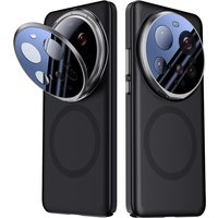 For Xiaomi 15 Ultra Metal Lens Full Wrap Stand PC Matte Magnetic Anti-Drop Anti-Fingerprint Phone Case