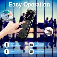 Vandlion V75 MP3 Music Player 1" Screen 1050mAh HD Speaker Recorder with Playback Built-in 16G Chip WAV 3072kbps Dictaphone