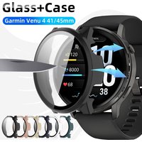 Glass+Case for Garmin Venu 4 45mm 41mm full Screen Protector PC Hard Anti-scratch Protective for Garmin Venu 4 Cover Accessories