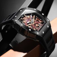 ONOLA Automatic Movement Men Watch Trend Black-warrior Hollow High Quality Waterproof Mechanical Watch for Man Reloj Hombre
