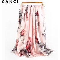100% Pure Mulberry Silk Women Long Scarf Headband Neckerchief Luxury Female Hair Ornament Female Bandana Bag Scarves 53*170CM