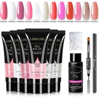 LIMEGIRL Poly Nail Gel Set Manicure Set Gel Cuticle Pusher Finger Extend Mold Nail Kit All For Quick Extension Manicure Set