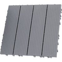Interlocking Plastic Wood Floor Tiles Waterproof Outdoor Patio Decking for Balcony Garden Backyard Year Round Use